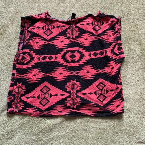 Black and orange Aztec crop top - Picture 2 of 2